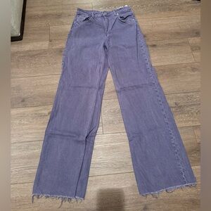 Zara Wide Leg Purple Jeans